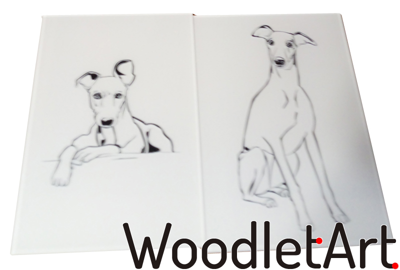 Nadruk czarny konturowy na szybie